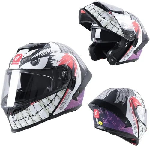 Miniatura 2 de Modular Motorcycle Helmet, Flip Up Full Face Helmet with Dual Visor & Smoked Sunshield, DOT Approved Street Bike Helmet for Men & Women, Quick