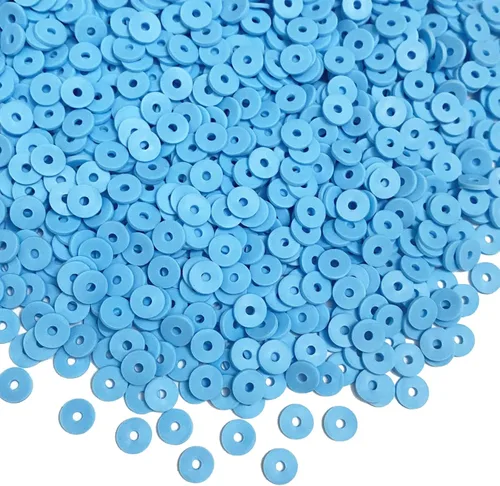 Miniatura 11 de 5000 cuentas de arcilla crema, arcilla polimérica Heishi, cuentas espaciadoras redondas planas para pulseras, aretes, collares, manualidades hechas