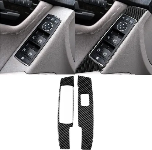 Miniatura 15 de para Mercedes-Benz Clase C W204 2011-2013 Real Cubierta de Panel de Fibra de Carbono Suave para Aire Acondicionado, Adhesivo de Marco de Panel