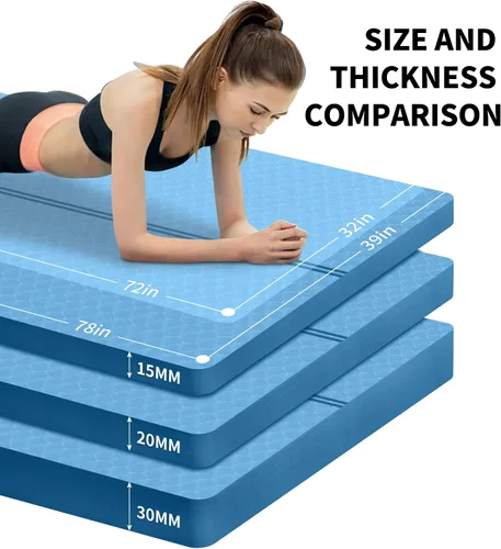 Miniatura 4 de nuveti Tapete Grande para Ejercicios - Tapete de Yoga de 15mm/20mm/30mm de Grosor Tapete de Ejercicios para Fitness, Yoga, Pilates, Estiramientos