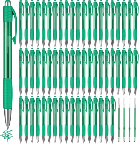 Cholemy Paquete de 64 bolígrafos retráctiles de tinta de gel de colores a granel de 0.028 in de punta fina, bolígrafos de clic de escritura suave