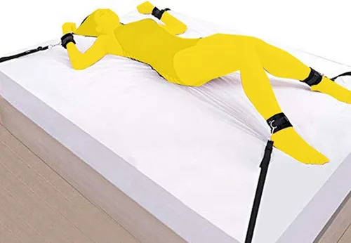 Kit de sujeción de cama para cama de tamaño King, amarre sexual debajo del colchón, lazos sexuales de tamaño Queen para tobillos y muñecas, puños y