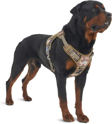 Miniatura 59 de Auroth - Arnés táctico para perros pequeños y medianos, sin tirones, arnés ajustable para mascotas, reflectante, K9, entrenamiento, trabajo, de Gris