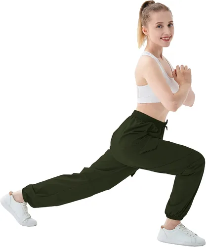 Miniatura 4 de SANGTREE Pantalones deportivos tipo cargo impermeables para niñas y mujeres