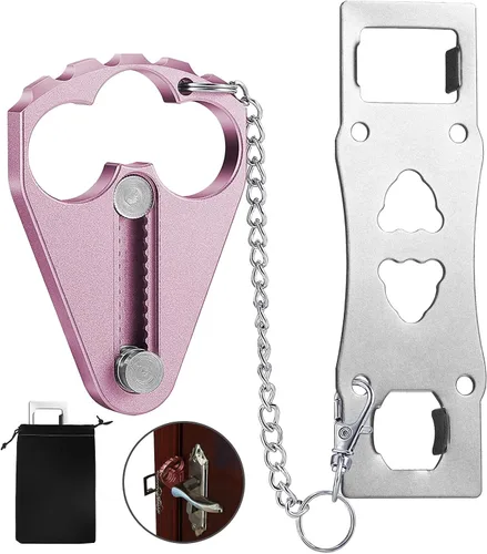 Miniatura 10 de Cerradura de puerta portátil para seguridad de puerta de hotel, cerraduras de puerta de hotel de metal para seguridad de viajeros, cierres y pernos