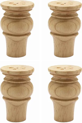 Miniatura 5 de WEICHUAN Patas de madera maciza para muebles, patas de moño, de repuesto, sofá, silla, otomana, sofá biplaza otomana, mesa de café, armario, soporte