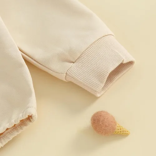 Miniatura 5 de Ropa de otoño para bebé, niño, niña, sudadera con capucha, mameluco liso de manga larga, ropa de invierno