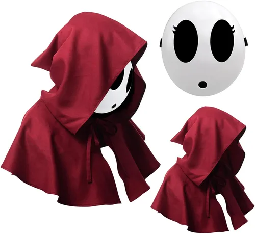 Miniatura 10 de Máscara de chico tímido, máscara de anime blanca, máscara de Halloween, máscara divertida para disfraz de Halloween, accesorios de cosplay Niña