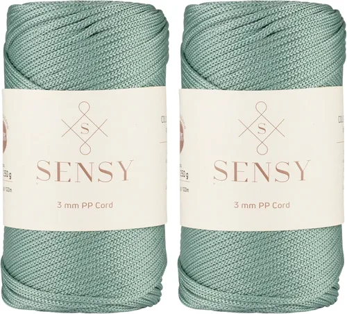 Miniatura 63 de Sensy - Cuerda de poliéster prémium de 0.118 pulgadas (0.118 in), 131 yardas, 100% polipropileno, cordón de macramé, cuerda de ganchillo de 0.118