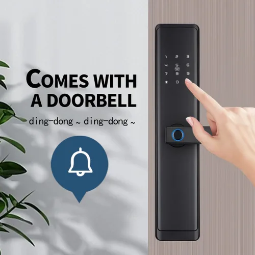 Miniatura 6 de Sophies Cerradura inteligente de entrada sin llave con asa, cerradura de puerta WiFi, control de aplicación Tuya, cerrojo de huellas dactilares