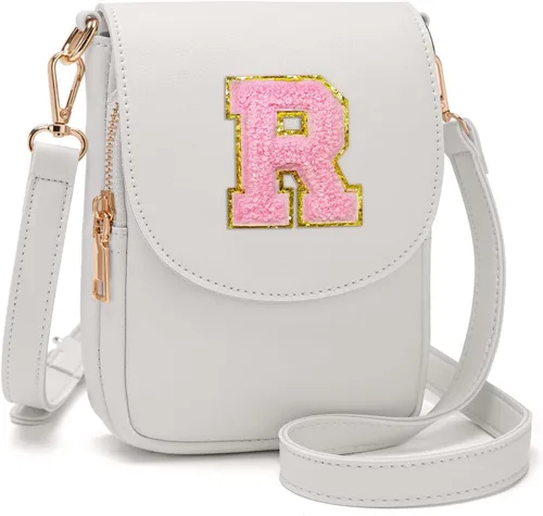 Miniatura 72 de Viverte Bolso Cruzado para Niñas Adolescentes Pequeñas, Bolso Inicial para Celular, Pequeña Cartera para Niños Pequeños, Bolso de Cuero con Tres