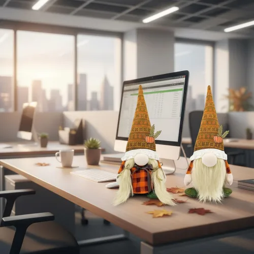 Miniatura 5 de Decoraciones de Acción de Gracias para el hogar - Decoración de otoño - Linda muñeca de felpa de gnomos de Acción de Gracias para oficina