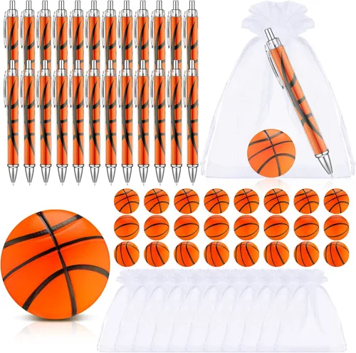 Miniatura 8 de 72 piezas de recuerdos de fiesta de hockey incluyen 24 lápices de hockey con borradores, 24 bolas, 24 bolsas, lápices, bolas de espuma, regalos