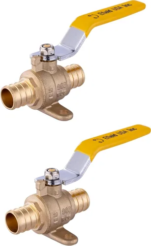 Miniatura 12 de EFIELD Válvula de bola de cierre de puerto completo de latón Pex de 1/2 pulgada con oreja, (VALVE023)