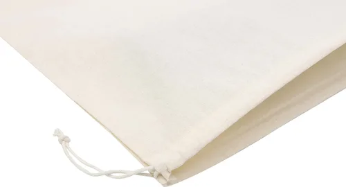 Miniatura 7 de Bolsas de 100 % algodón, muselina, con cordón ajustable para almacenamiento, 12 unidades, regalo para la despensa, Casual, Blanco
