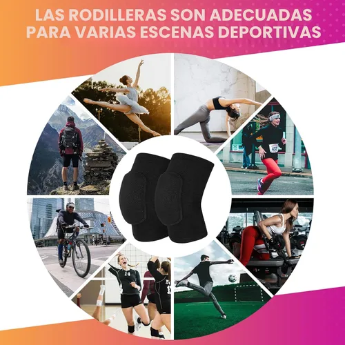 Miniatura 6 de HISFFOG Rodilleras de voleibol para mujeres, hombres, jóvenes, niñas, niños, rodilleras para voleibol, baloncesto, fútbol, baile, yoga, tenis