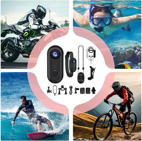 Miniatura 5 de Cámara compacta para el pulgar, cámara deportiva al aire libre, cámara portátil para grabación, herramienta de vlogging de 1080P, kit de video
