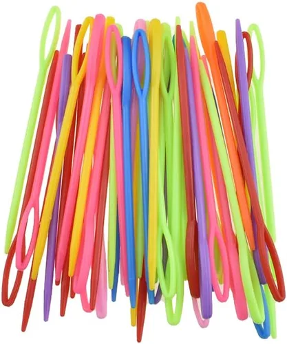 Hahiyo Hilado colorido para tapicería, agujas de coser, tejido de seguridad, ganchillo, sin pinchazos, ojo grande, suave, consigue hilo en