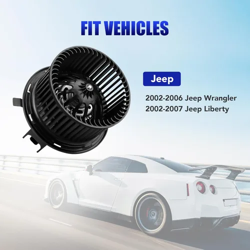 Miniatura 3 de Motor de soplador de CA delantero con ventilador para Jeep Wrangler TJ Liberty KJ Cherokee HVAC 2002 2003 2004 2005 2006 Motor de soplador
