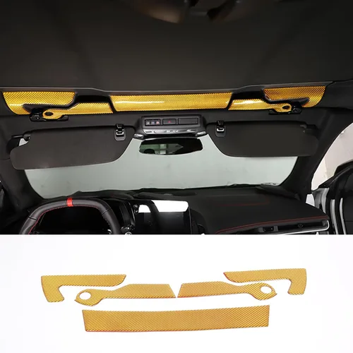 Miniatura 10 de CHEAYAR Kit de decoración de panel de interruptor convertible de fibra de carbono 3D suave 3D compatible con Corvette C8 Stingray Z06 Z51 2020 2021