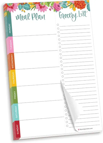 Miniatura 10 de Bloc de notas para planificación Bloom Daily Planners 6 x 9, 6" x 9" bloque planeamiento de comidas rosado & verde azulado