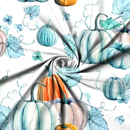 Miniatura 5 de Cortina de ducha de calabaza otoñal, cosecha de otoño, cortina de baño de calabaza azul amarilla de Acción de Gracias, decoración de bañera