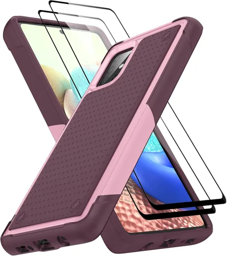 Miniatura 356 de Jeylly Compatible con Samsung Galaxy A22 5G Funda, Funda Samsung A22 5G con 2pcs protectores de pantalla de vidrio templado