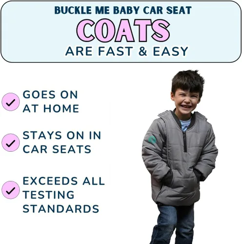Miniatura 2 de Buckle Me Baby Coats Chaqueta de invierno de asiento de coche más seguro de cierre rápido para niño o niña, como se ve en Shark Tank