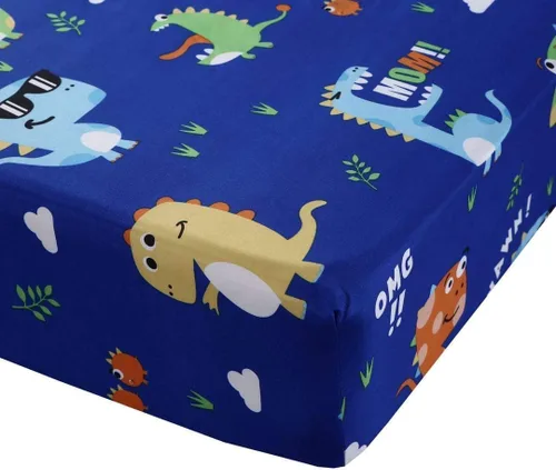 Miniatura 3 de SDIII Juego de sábanas de dinosaurio de 4 piezas, tamaño Queen, sábanas de dinosaurio de microfibra suave tamaño Queen para niños, niñas, niños