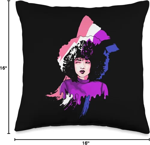 Miniatura 4 de African American Genderfluid Pride LGBTQ Gifts Afro Girl Genderfluid Flag History Melanin Black Pride - Almohada de 16 x 16 pulgadas, multicolor