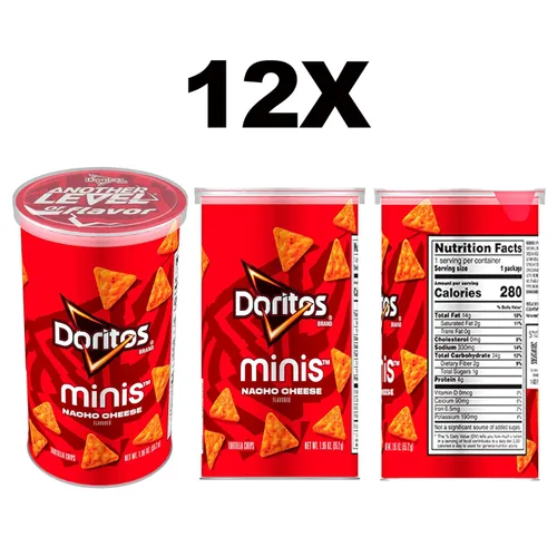 Miniatura 2 de Minis Botes, Doritos Queso Nacho, 1.95 onzas (paquete de 12)