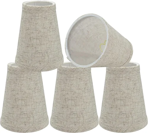Miniatura 22 de Aspen Creative 32663-5 - Juego de pantallas de lámpara de araña pequeña con forma de imperio de tapa dura (paquete de 5), diseño de transición
