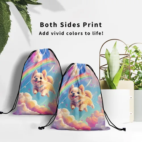 Miniatura 238 de Bolsa de agarre de gimnasia de piel de animal, bolsa de gimnasia con cordón ajustable, bolsa de cuerda para fauna silvestre, Mariposas Galaxy