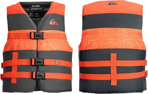 QUIKSILVER USCG Approved Life Jacket for Youth/Kids/Toddler, Lightweight Life Vest Type III PFD, for Boating, Paddleboarding, Kayaking, Waterskiing,