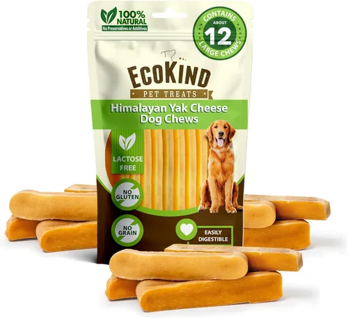 Miniatura 16 de EcoKind Masticables Premium de Queso de Yak Dorado del Himalaya para Perros, Golosinas para Perros de Raza Grande, Totalmente Natural, Masticable