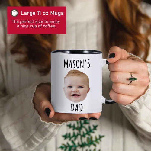 Miniatura 4 de Taza de café personalizada, tazas personalizadas con la cara de tus hijos, taza de bebé personalizada con nombre, taza con foto personalizada
