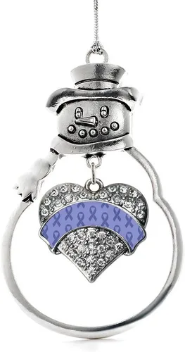 Miniatura 117 de Inspired Silver - Big Sis - Adorno de Navidad plateado - Adorno de árbol de Navidad con dije de corazón con circonita cúbica - Decoración colgante