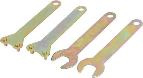 Miniatura 2 de uxcell Amoladora angular Llave inglesa tuerca de bloqueo herramienta de mano tono bronce 4.409 in Longitud 4 en 1 Set