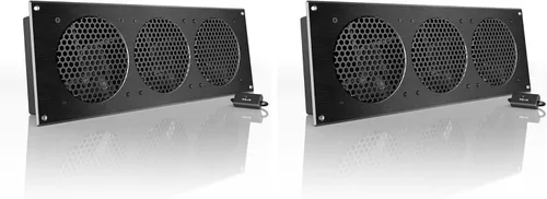 Miniatura 19 de AC Infinity AIRPLATE T8, sistema silencioso de refrigeración doble ventilador de 6" con control de termostato, para gabinetes AV de cine en casa