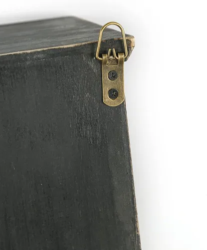 Miniatura 9 de Armario de almacenamiento sobre inodoro de 23.1 x 16.9 pulgadas, gabinete de baño con estante de pared ajustable y toallero, puertas dobles, Negro