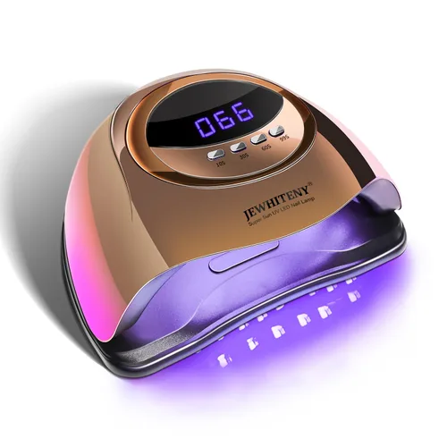 Miniatura 11 de JEWHITENY Lámpara de uñas LED UV de 120 W, secador de uñas para esmalte de gel con 54 cuentas de luz, lámpara de curado mejorada para uñas de manos