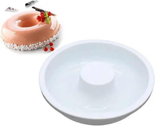 Moldes de silicona para hornear de 7 pulgadas, moldes para pasteles de tubo estriado, moldes antiadherentes de forma redonda, aptos para horno de