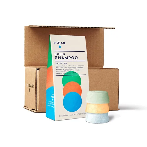 Miniatura 5 de HIBAR - Barra de champú hidratante - Para cabello seco y encrespado - Profundamente nutritivo e hidratante - Con aceite de coco y vitamina B5 - Sin