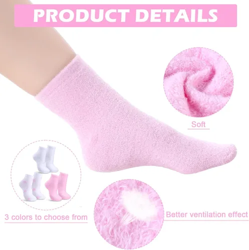 Miniatura 3 de Tarpop 3 pares de calcetines de aloe para mujer, calcetines de spa hidratantes para el día de San Valentín, para pies secos y agrietados, gel