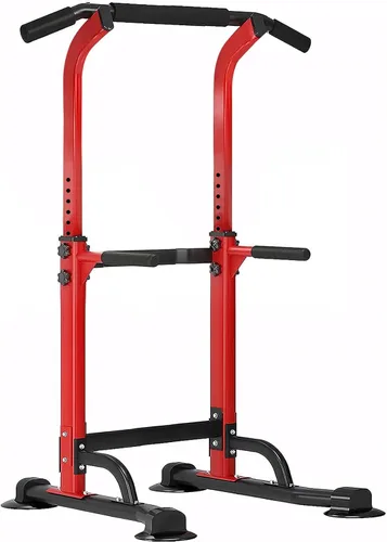 Miniatura 12 de SogesPower Power Tower Estación de Fondos Barra de Dominadas para Gimnasio en Casa con Altura Ajustable Equipo de Entrenamiento de Fuerza, Estación