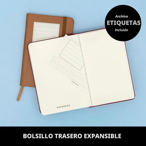Miniatura 5 de Juego de 2 cuadernos blocs de notas de bolsillo pequeño, pauta universitaria, 3.7 x 5.6 pulgadas, minidiario de tapa dura, papel grueso de 3.5 Negro