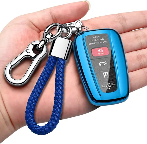 Miniatura 10 de para Toyota Rav4 Funda para Llavero con Llavero, Carcasa de Cáscara de Llave de TPU Suave, Compatible con Llave Inteligente Rav4 2019-2025 - Negro