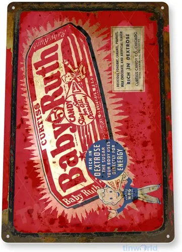 Miniatura 3 de Tinworld Letrero de lata: Baby Ruth Chocolate Candy Bar Retro Cocina Cottage Farm Sign C375