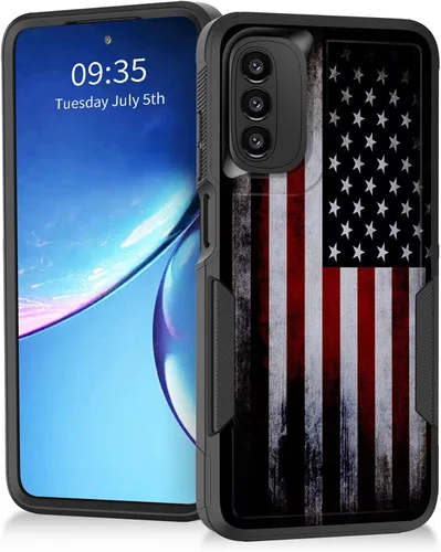Miniatura 14 de Para Moto G Power 2022 – Funda protectora resistente de doble capa de policarbonato duro híbrido de goma suave a prueba de golpes – Ciervo