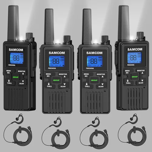 Miniatura 12 de SAMCOM FRS - Radios bidireccionales, sin licencia, llamada de grupo familiar, radio de 2 vías FCC‑certified UHF Two Way Radios 22 Channels with
